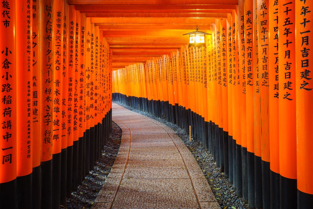 Torii gates in Fushimi Inari Shrine